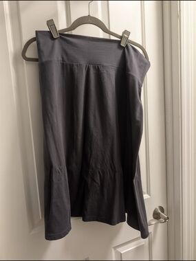Women's Charcoal Light Weight knit A-Line Skirt - Classic Everyday Style
